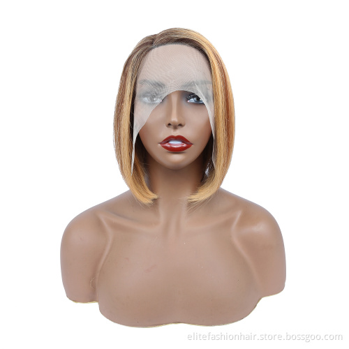Hot sells Healthy bouncy texture T part HD lace wigs for black women sillky front lace wig rumy human hair lace front Bob wigs
